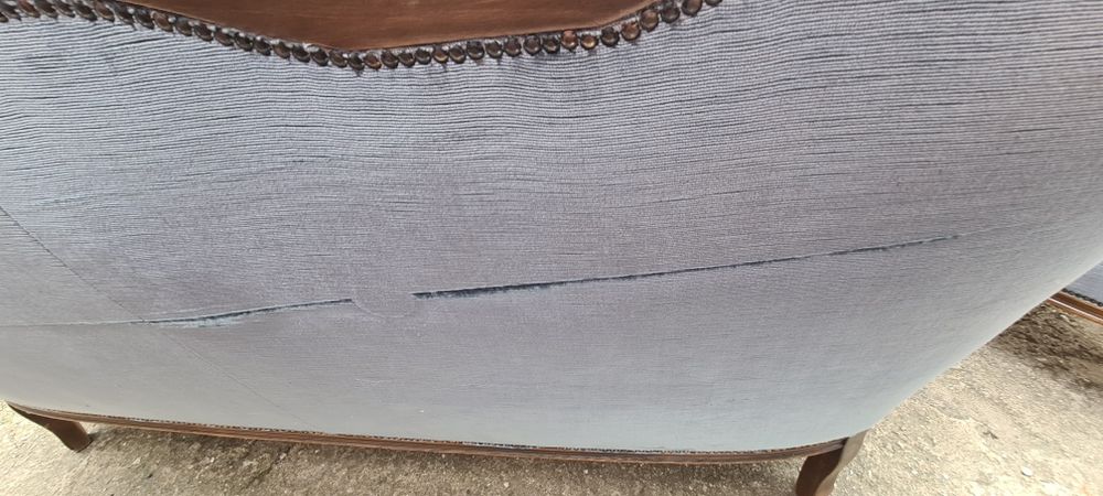 Zestaw Ludwikowski sofa i 2 fotele Francja antyczny