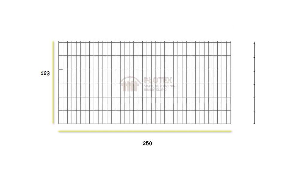 PANEL/PANELE 2D 123 6/5/6 SŁUPEK/SŁUPKI/Ogrodzenia panelowe.