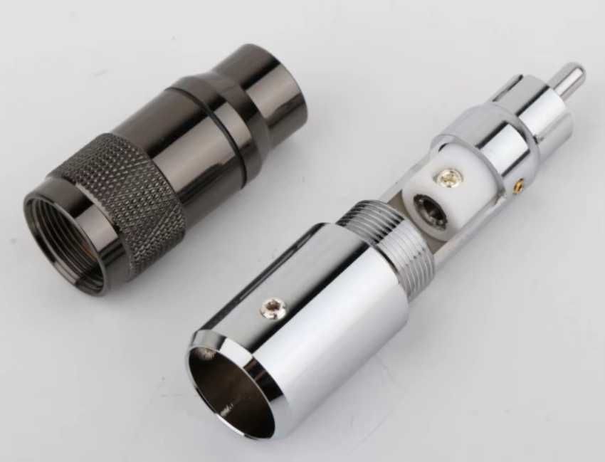 Rodowane wtyki Rca cinch , zakręcane , hi-fi, hi-end
