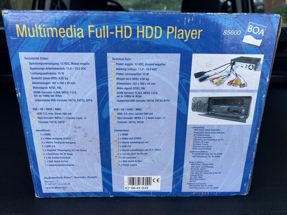 Multimedia Hdd player BOA 85600