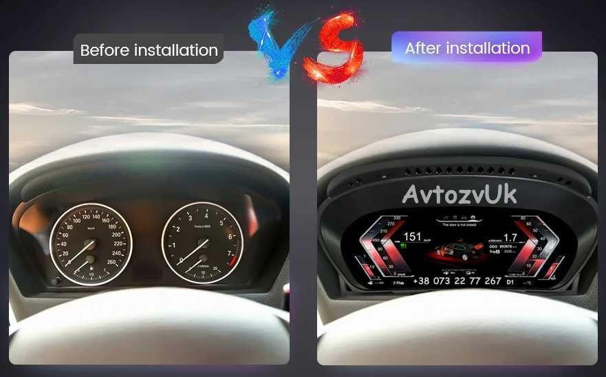 Приборная панель BMW X5 e70 e71 f15 f16 e60 e61 f25 f26 f10 приборка