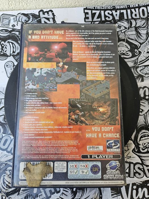Crusader: No Remorse - Sega Saturn (No Manual, Untested)