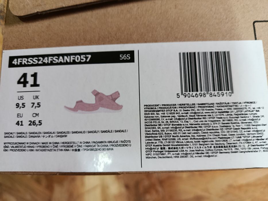 Nowe sandały 4f rozm.41