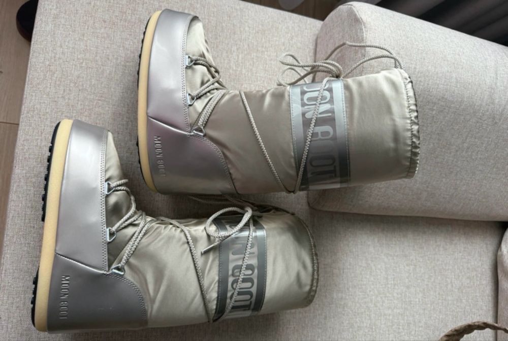 Moon Boot iicon glow platinum 39-41 nowe