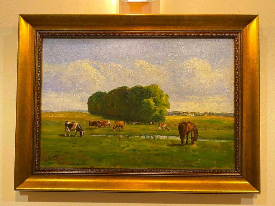 Obraz olejny na płótnie, antyk