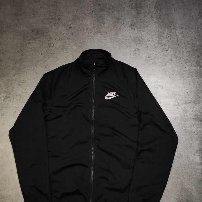 MĘSKA Bluza Nike Sportowa Stójka Suwak Dri-Fit Czarna Klasyczna