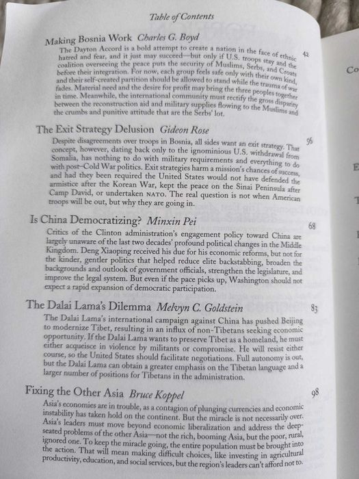 Revista "Foreign Affairs" January/February 1998 Volume 77, Number 1