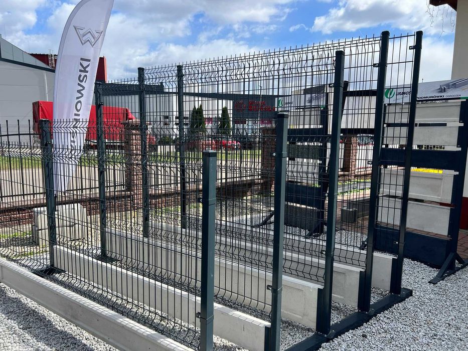 Ogrodzenie panelowe 3D 123cm fi4 zestaw 100 mb.