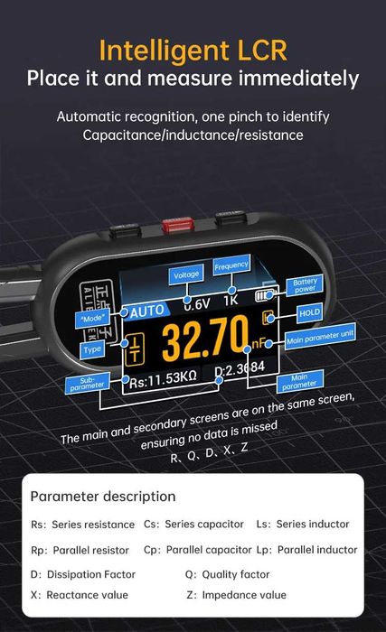 Alientek LT1 LCR Tweezers пинцет для внутрисхемного измерения