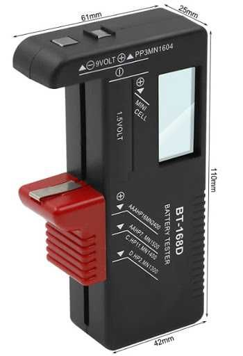 Medidor Teste carga baterias pilhas Digital Universal NOVO