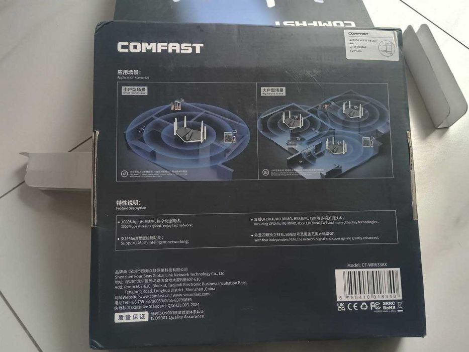 COMFAST AX3000 Wi-Fi 6 – szybki router Gigabit