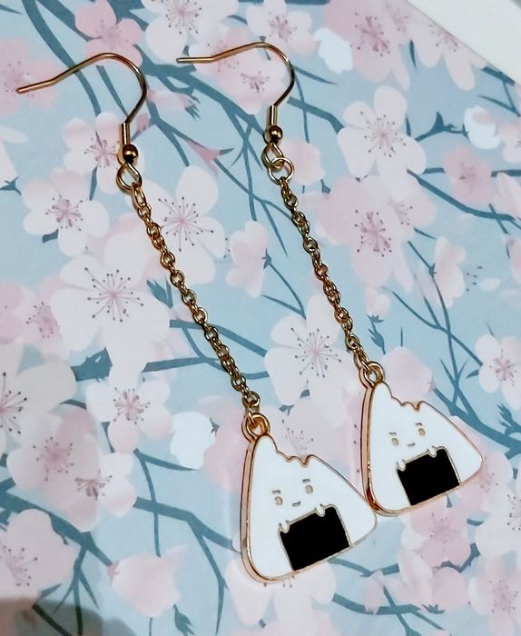 Kolczyki handmade onigiri Japonia kawaii manga anime sushi kpop