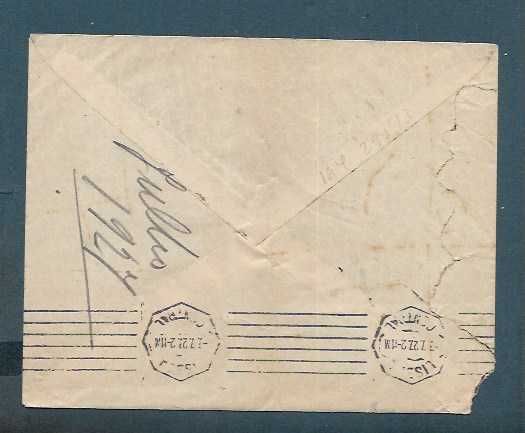 Carta Comercial antiga - 1927 - MANUEL MARIA D'OLIVEIRA - SANTARÉM - selo ceres - filatelia