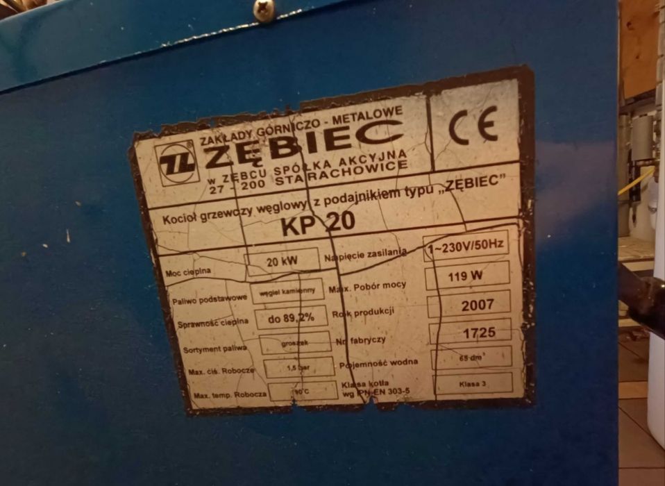 Piec Zębiec KP 20 – sprawny, z nowym sterownikiem na części