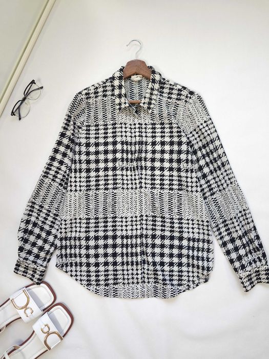 Elegancka bluzka w pepitkę H&M x Richard Allan 38
