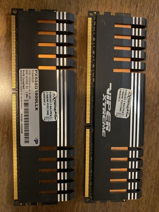 Pamięć RAM Viper Xtreme 2 x 4GB DDR3 1600MHZ