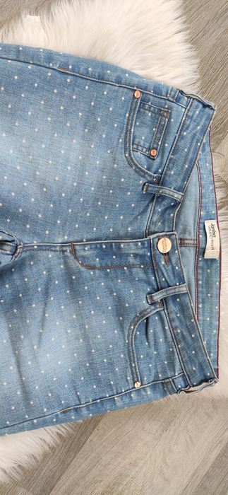 Jeansy w kropki rozmiar m/l