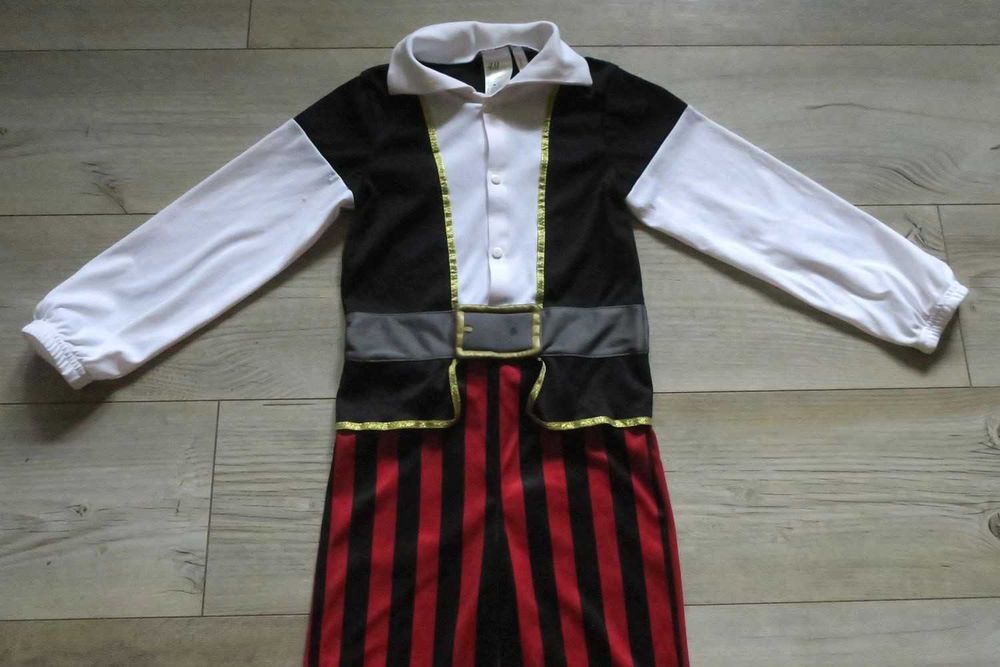 Strój karnawałowy pirat H&M roz 110-116, 4-6 lat
