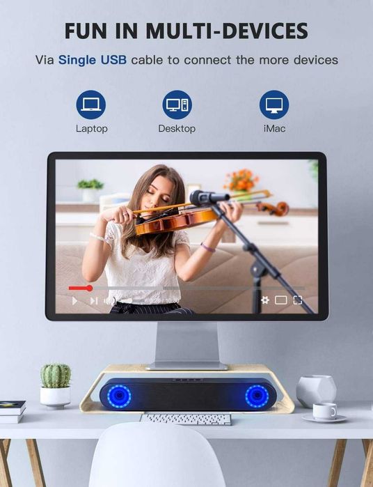 Głośnik komputerowy firmy Lenrue model A25 czarny