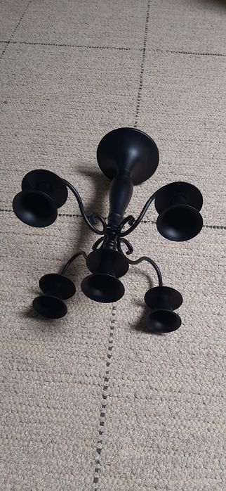 Castiçal de mesa preto 5 Velas NOVO