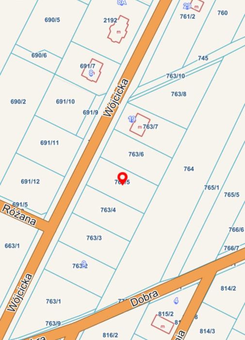 Działka budowlana  0,0998 ha (998 m²) Bystrzyca, ul. Wójcicka(oławski)