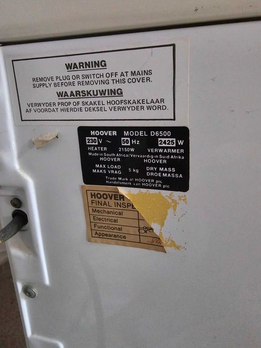 Máquina de Secar Hoover 5Kg