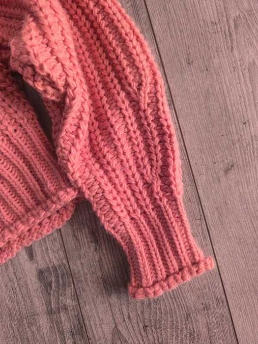 Sweter golf półgolf morelowy koralowy róż H&M Rozm. XS