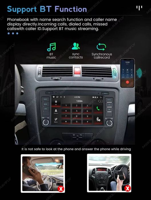 Автомагнитола штатная Navifly Android 2Din Skoda Octavia 2 A5 2004-201