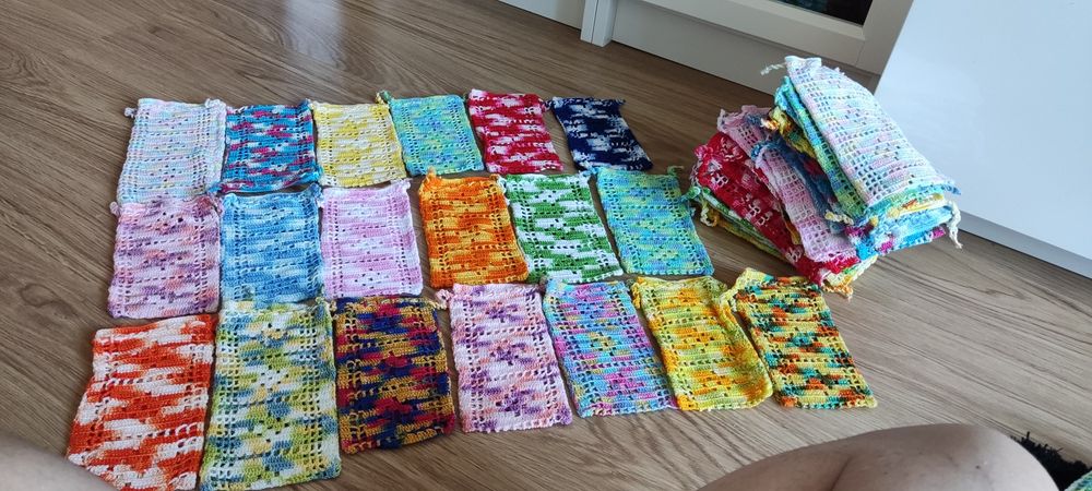 Bolsas de crochet várias cores