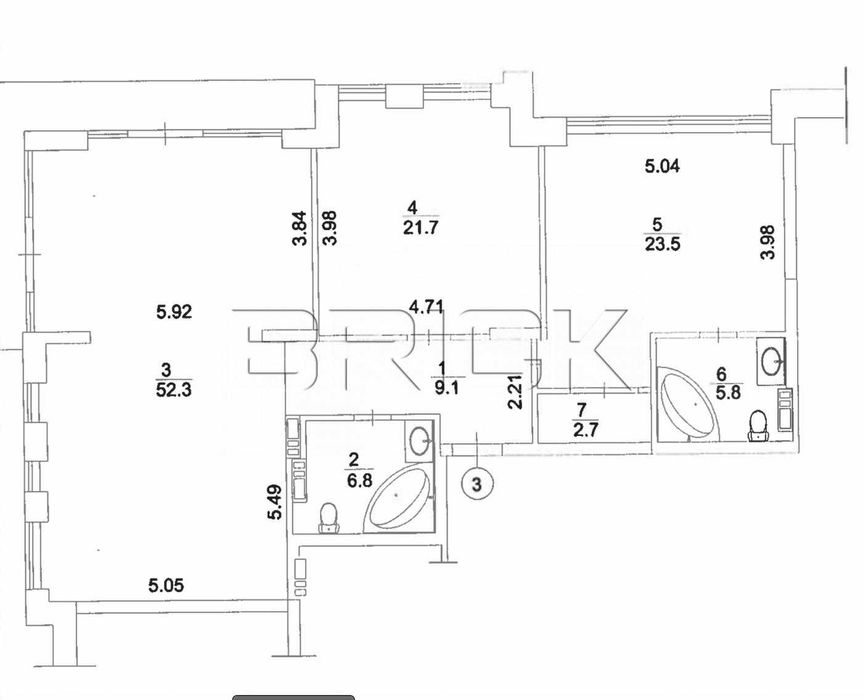 3-кімнатна квартира за адресою вул. Болсунівська (площа 125,7 м²) - Atlanta.ua - фото 13