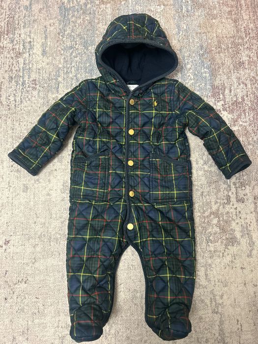 Ralph Lauren zimowy pikowany kombinezon na polarze dla chłopca 9M