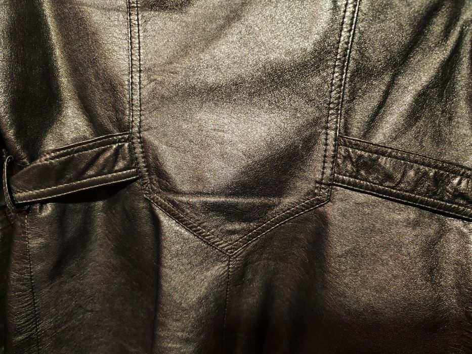 Czarna Kurtka Skórzana vintage SKÓRA NATURALNA  M