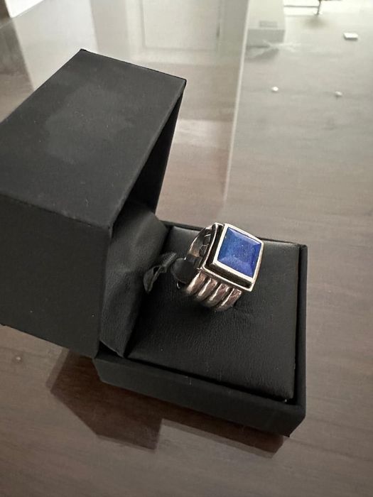 Anel de PRATA 925, com pedra Lápis-lazúli