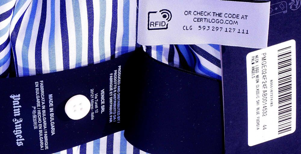 PALM ANGELS koszula XL/XXL Regular Italy preston off-white burlon ysl