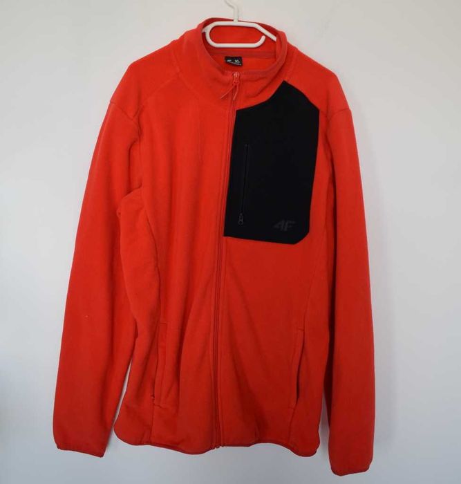 4F polar czerwony bluza na zamek xl regular fit