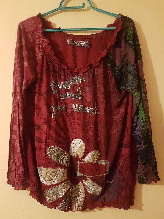Bluzka Desigual Dream what you want. S oversize.