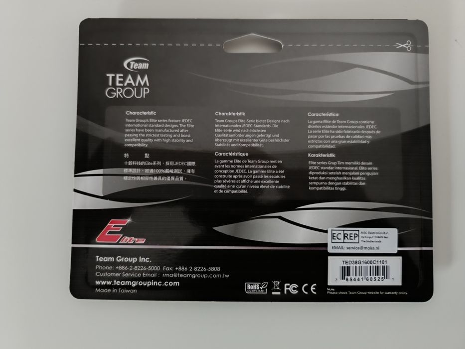 Memória RAM 8GB DDR3 Team Group
