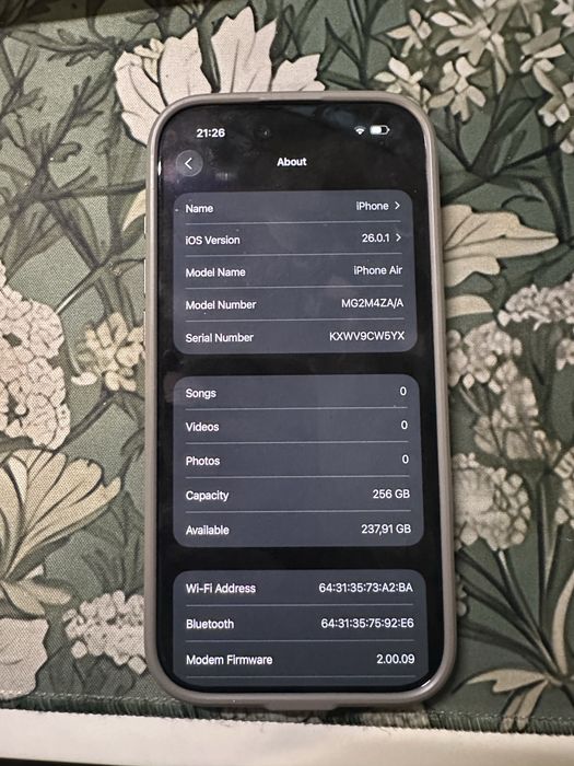 iPhone 17 air branco