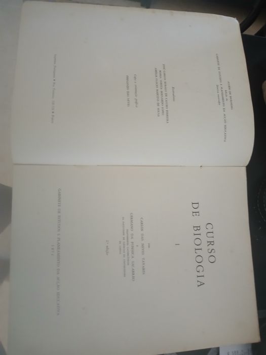 Curso de biologia i e II, Carlos das Neves Tavares, germano da Fonseca