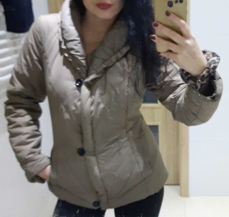 Bezowa zimowa wiosenna kurtka guess 36 38 s m