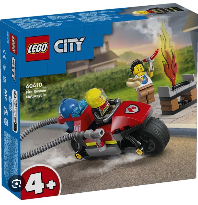 Lego city 60410 конструктор пожежний рятувальний мотоцикл