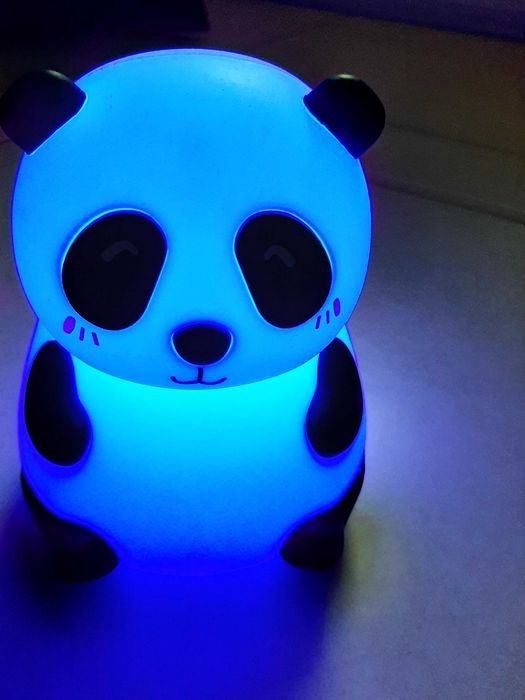 Світильник, лампа, нічник Панда світилься різними кольорами