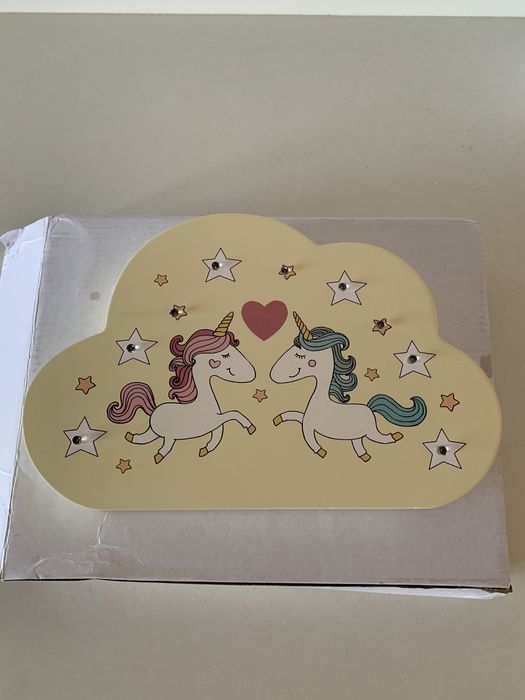 Candeeiro criança nuvem unicórnio