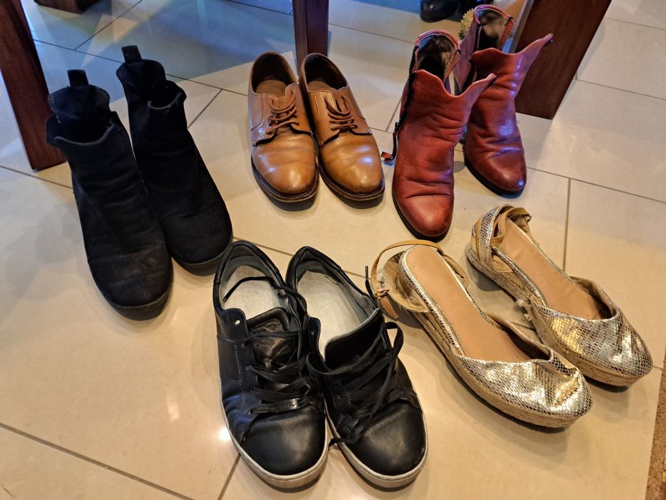 Markowe buty 5 par pakiet r 39