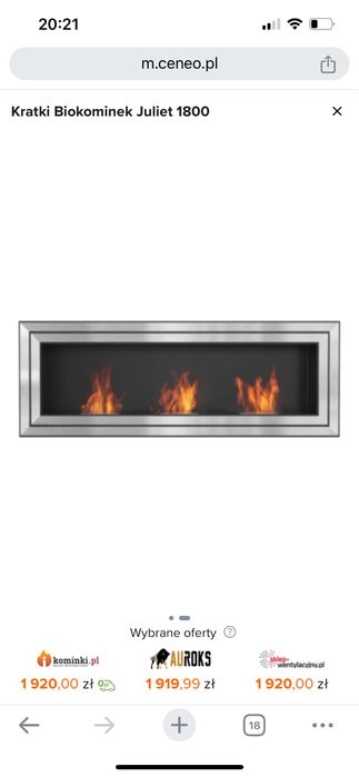 Bio kominek firmy kratki