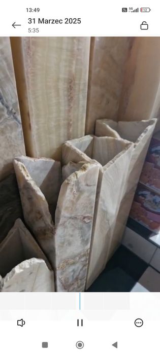 Lampa podłogowa / kamień naturalny/ onyks