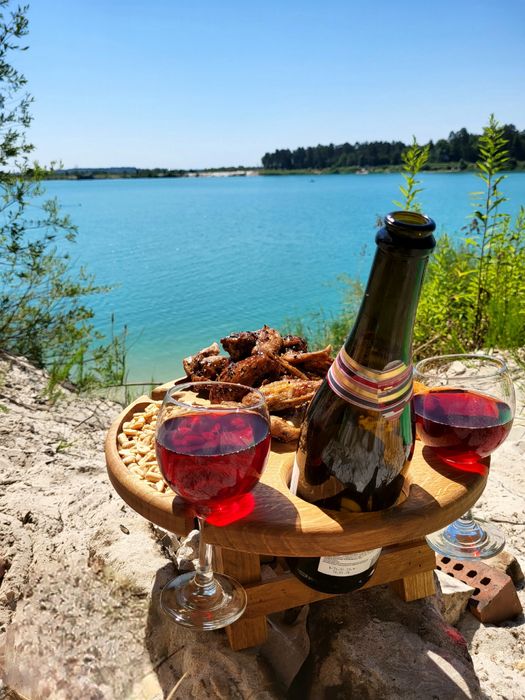 Винний столик масив Дуб