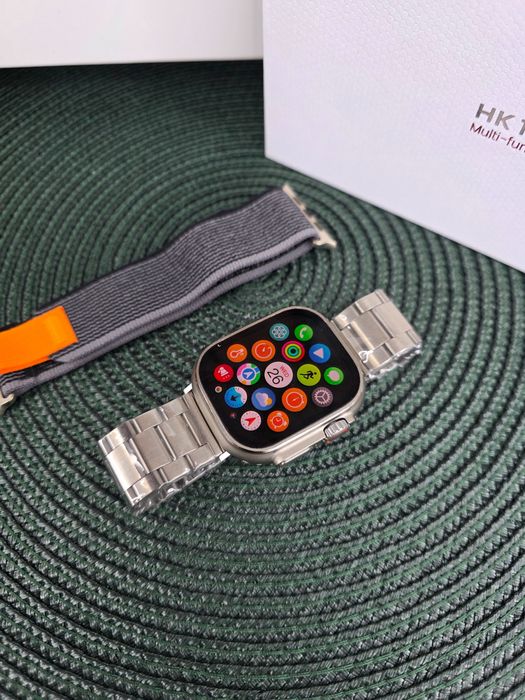 smartwatch na srebrnej bransolecie męski , AMOLED, nowy