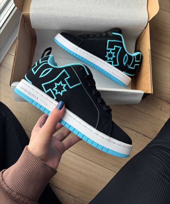 !SALE! DC Shoes Court Graffik Black/Blue 36 37 38 39 40 41 42 43 44 45