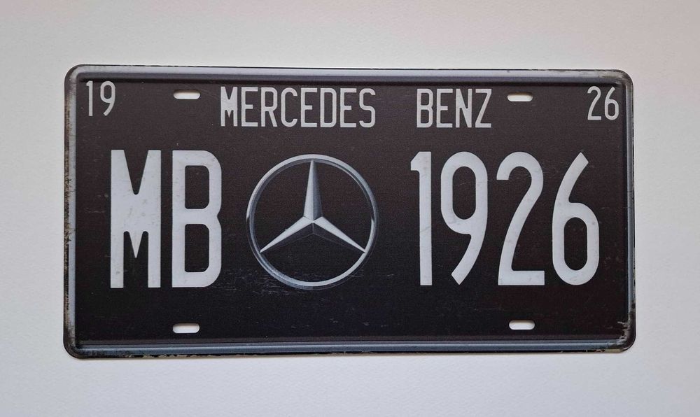 Placa Metálica tipo Matricula MERCEDES